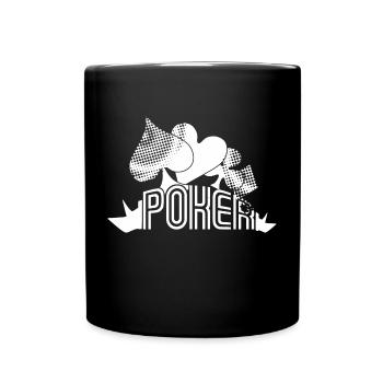 Poker - Tasse einfarbig - Schwarz - Vorne