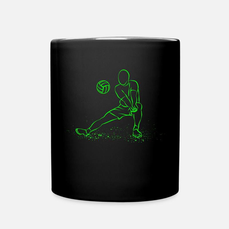 volley-ball - Mug uni - noir