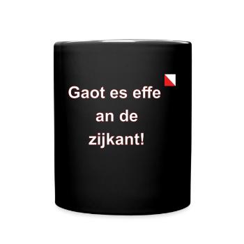 Gaot es effe sur le côté verti def w - Mug uni - noir - Devant
