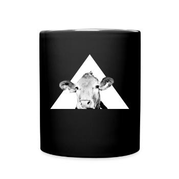 Vache fraîche - Mug uni - noir - Devant