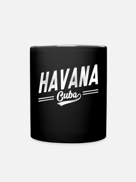 HAVANA CUBA OLD SCHOOL - Full Colour Mug - black