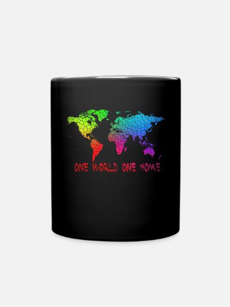 Un monde une maison - Mug uni - noir