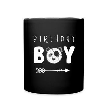 Anniversaire garçon je garçon anniversaire je panda pirate - Mug uni - noir - Devant