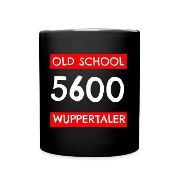 Old school Wuppertal Wuppertaler PLZ Postleitzahl - Tasse einfarbig - Schwarz - Vorne