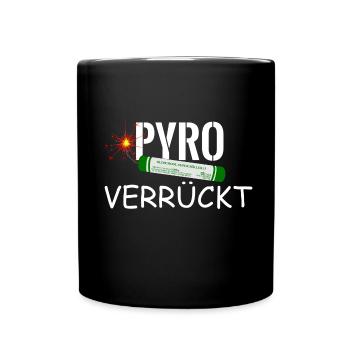 Feu d'artifice pyro fou - Mug uni - noir - Devant