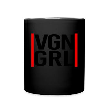 VGN GRL - Vegan Girl - Tasse einfarbig - Schwarz - Vorne