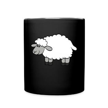 Schaf - Tasse einfarbig - Schwarz - Vorne