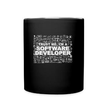 Trust Me, I'm a Software Developer - Tasse einfarbig - Schwarz - Vorne