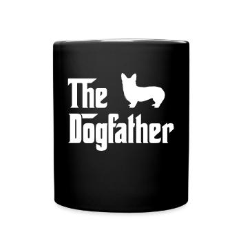 DOGFATHER The godfather Corgi funny gift - Full Colour Mug - black - Front