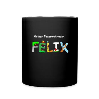 Felix great fire brigade motif individually with name - Full Colour Mug - black - Front