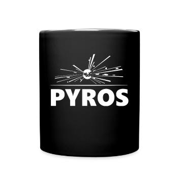 pyros explosive Feuerwerk - Tasse einfarbig - Schwarz - Vorne