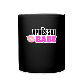 Apres Ski babe Girl Maedels Fun Ski Resort - Full Colour Mug - black - Front