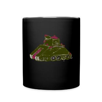 Tanks Flowers War Peace Peace - Full Colour Mug - black - Front