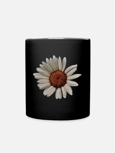 Margerite - Tasse einfarbig - Schwarz