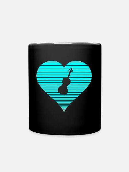 Violine - Tasse einfarbig - Schwarz