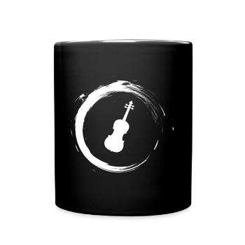 Violine - Tasse einfarbig - Schwarz - Vorne