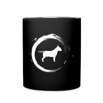 Bull Terrier - Tasse einfarbig - Schwarz - Vorne