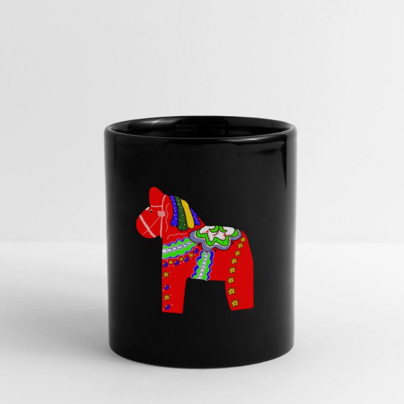 Dalapferd oder Dalahäst Tasse einfarbig