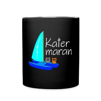 Katamaran - Tasse einfarbig - Schwarz - Vorne