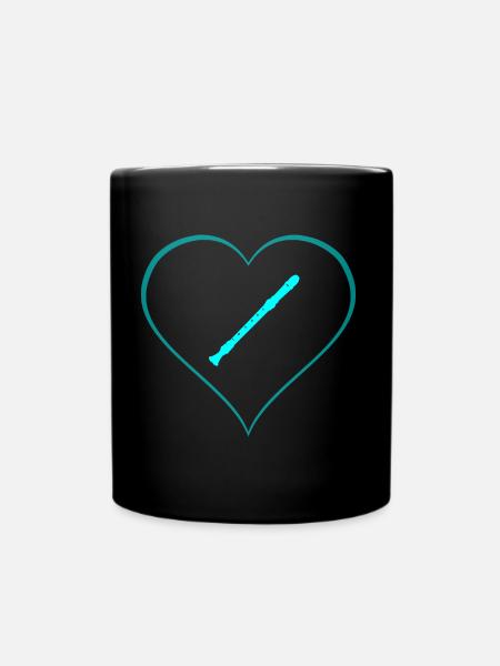 Flöte - Tasse einfarbig - Schwarz