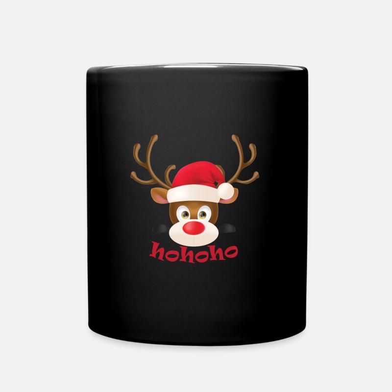 Reindeer Shirt · Festive · Christmas Gift - Full Colour Mug - black