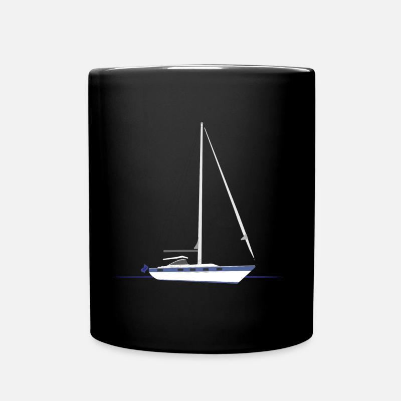 Segelboot - Tasse einfarbig - Schwarz