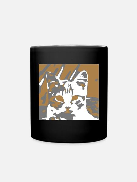our little cat - Full Colour Mug - black