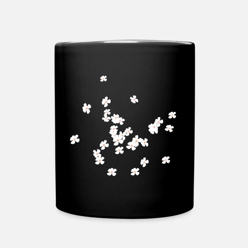 Blossom flower flowers - Full Colour Mug - black