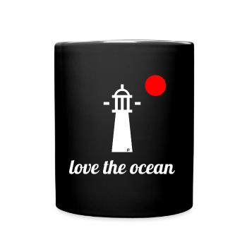 Sea lighthouse - Full Colour Mug - black - Front