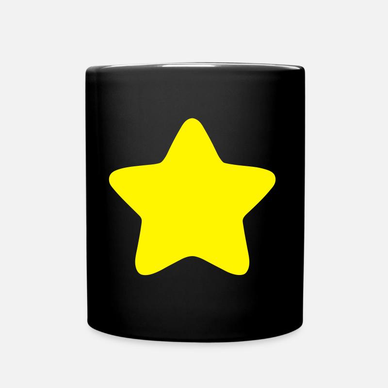 etoile bord arrondi star 3 - Mug uni - noir