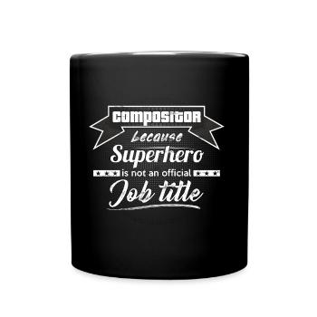 Compositor - VFX, comp, script, nodes, compositing - Full Colour Mug - black - Front