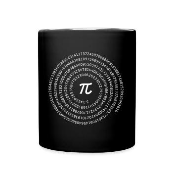 Pi dans un cercle - Mug uni - noir - Devant