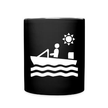 Conducteur de bateau - Mug uni - noir - Devant