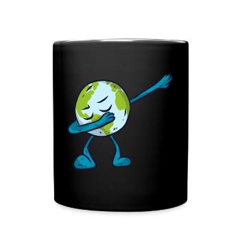 Dabbing Earth Tag der Erde - Tasse einfarbig - Schwarz - Vorne