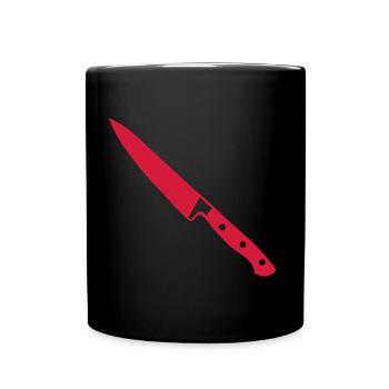 couteau - Mug uni - noir - Devant