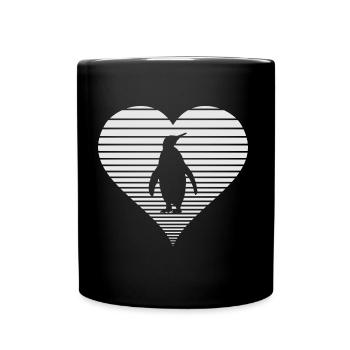 manchot - Mug uni - noir - Devant