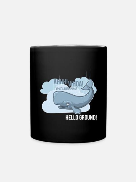 Hello Ground! - Tasse einfarbig - Schwarz