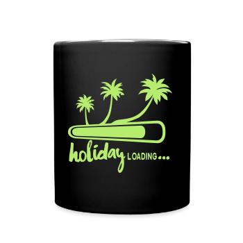 holiday loading citation palmier vacances 5 - Mug uni - noir - Devant