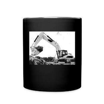 Bagger Fans - Tasse einfarbig - Schwarz - Vorne