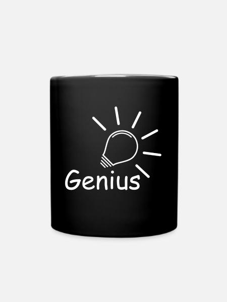 Glühbirne GENIUS - Tasse einfarbig - Schwarz
