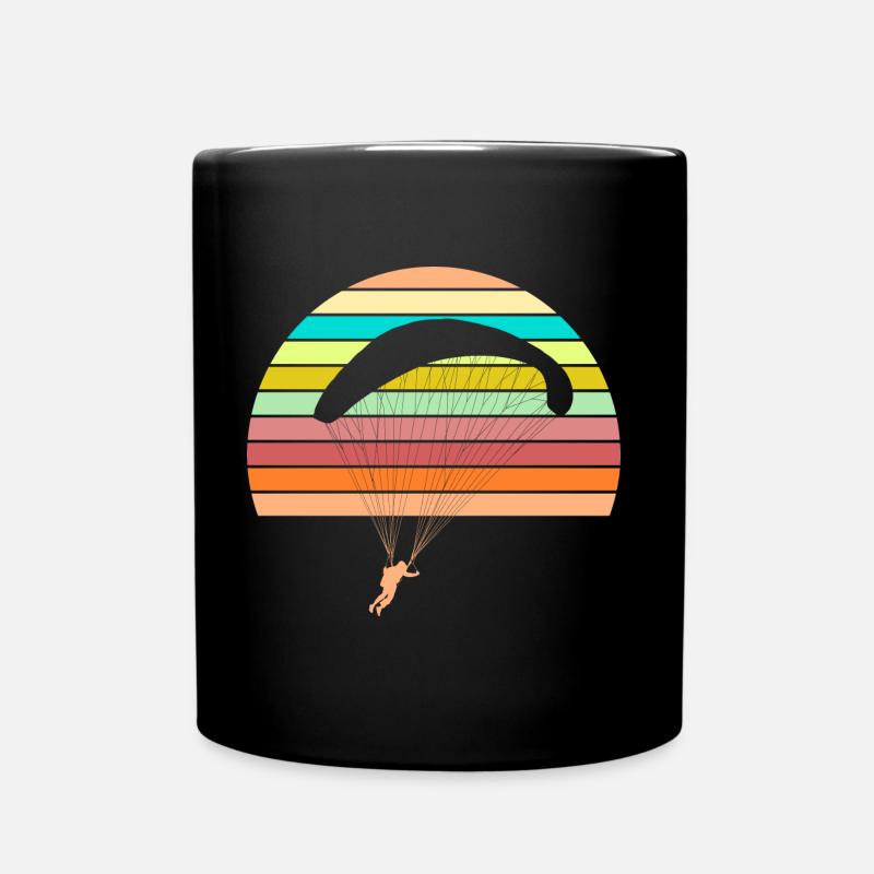 paragliding - Full Colour Mug - black