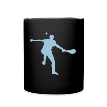 pelote basque silhouette 4 - Mug uni - noir - Devant