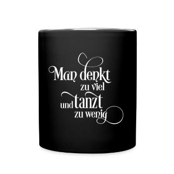 tanzen - Tasse einfarbig - Schwarz - Vorne