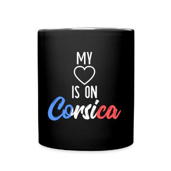 Ich liebe Korsika - Tasse einfarbig - Schwarz - Vorne