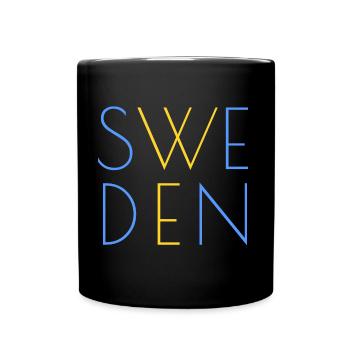 Sweden motif - Full Colour Mug - black - Front