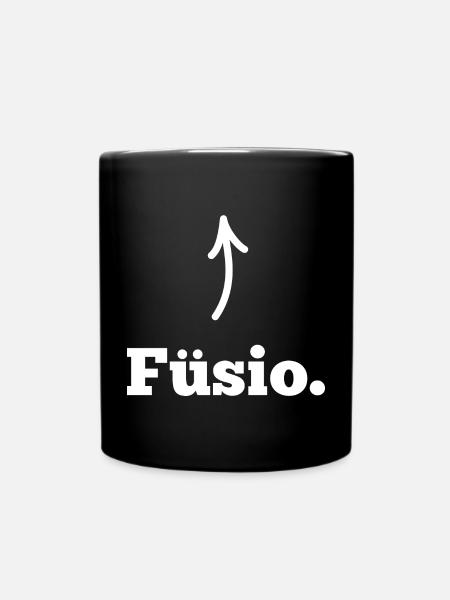 Füsio Physio - Tasse einfarbig - Schwarz
