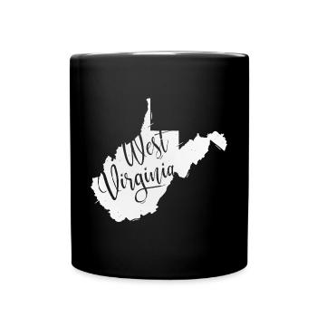 West Virginia - Tasse einfarbig - Schwarz - Vorne