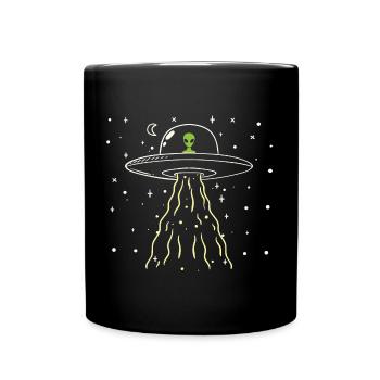 Vaisseau spatial extraterrestre - Mug uni - noir - Devant