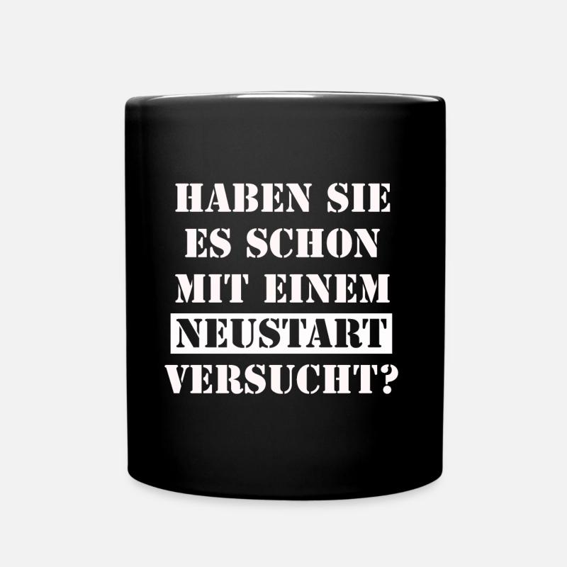Lustiges IT Support Shirt für Hotline Mitarbeiter - Tasse einfarbig - Schwarz