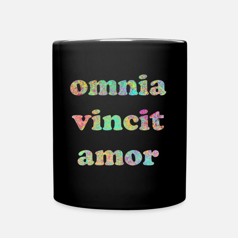 Omnia vinvit amor (Vergil) - Vintage Latein - Tasse einfarbig - Schwarz